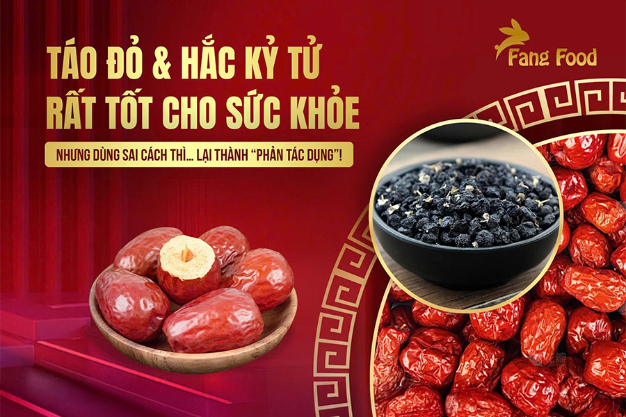 Công Dụng Độc Đáo Của Táo Đỏ Với Hắc Kỷ Tử